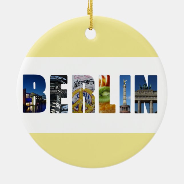 Berlin Germany City Travel Photos Ceramic Tree Decoration (Back)