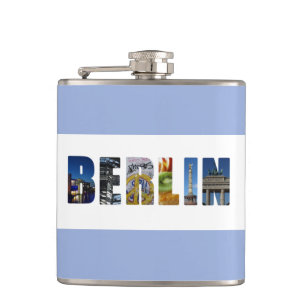Berlin Germany City Travel Photos Hip Flask
