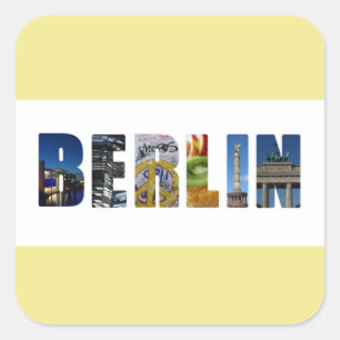 Berlin Germany City Travel Photos Square Sticker