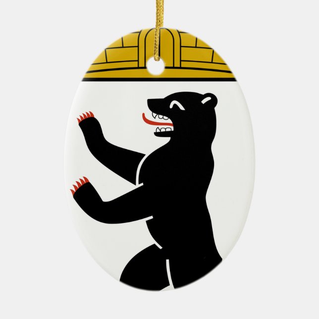 Berlin (Germany) Coat of Arms Ceramic Tree Decoration (Front)
