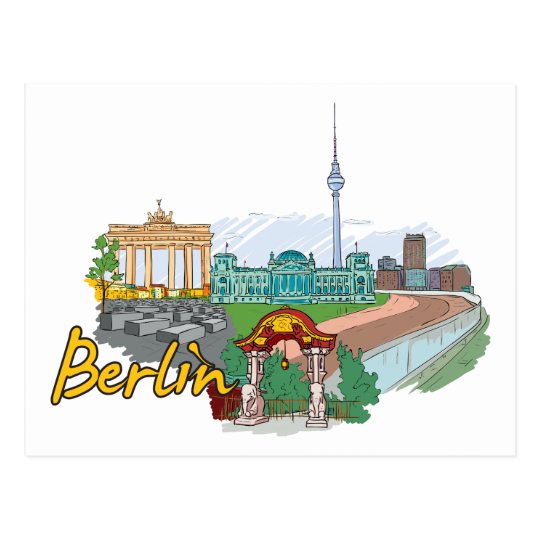 Berlin Germany Famous City Postcard | Zazzle.co.uk