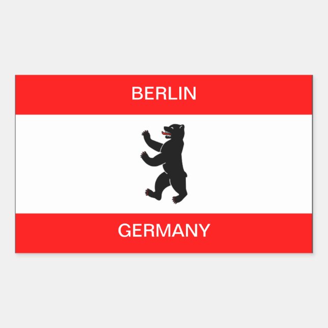 Berlin Germany flag sticker (Front)