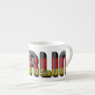 Berlin Germany German Flag Colours Typography Espresso Cup