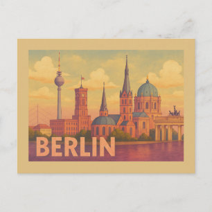 Berlin Germany Iconic Scene Postcard