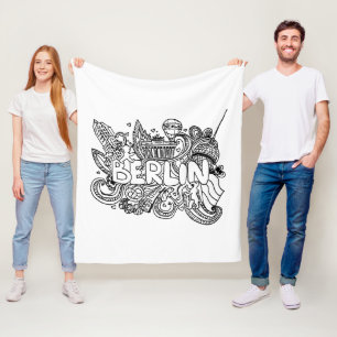 Berlin Germany Landmark Souvenir Fleece Blanket