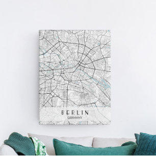 Berlin Germany Map Canvas Print