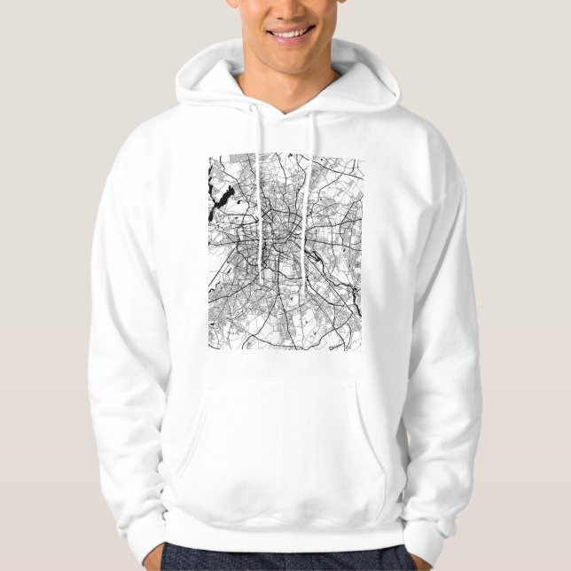  Berlin Germany Map Hoodie (Front)