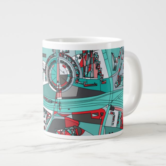 Berlin, Germany Map Large Coffee Mug (Front Right)
