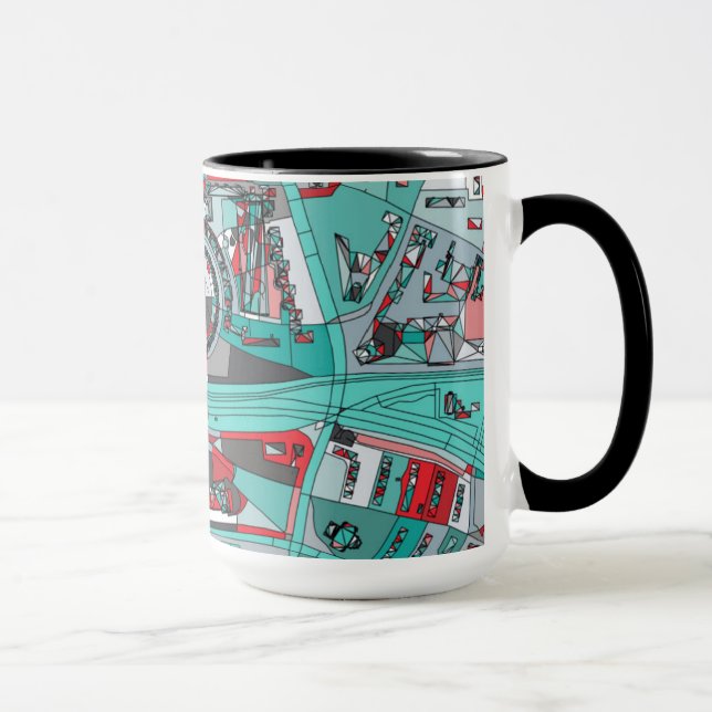 Berlin, Germany Map Mug (Right)