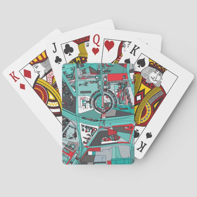 Berlin, Germany Map Playing Cards (Back)