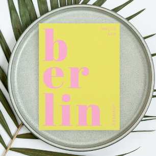 Berlin Germany modern typography Postcard