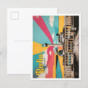 Berlin Germany Pop Art Travel Illustration Postcard