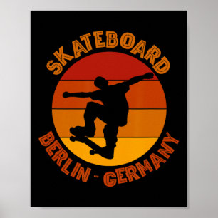 Berlin Germany Skateboarder Urn Skateboarding 2  Poster
