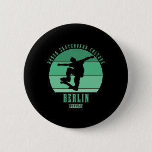 Berlin Germany Skateboarder Urn Skateboarding 4 6 Cm Round Badge