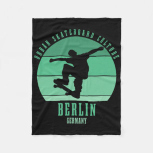 Berlin Germany Skateboarder Urn Skateboarding 4 Fleece Blanket