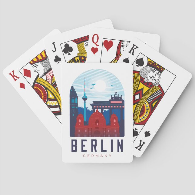 Berlin Germany Skyline Classic Playing Cards (Back)