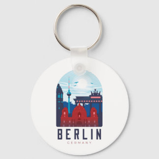 Berlin Germany Skyline Keychain