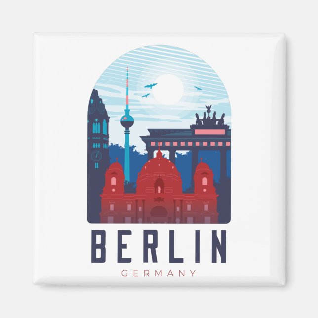 Berlin Germany Skyline Magnet (Front)