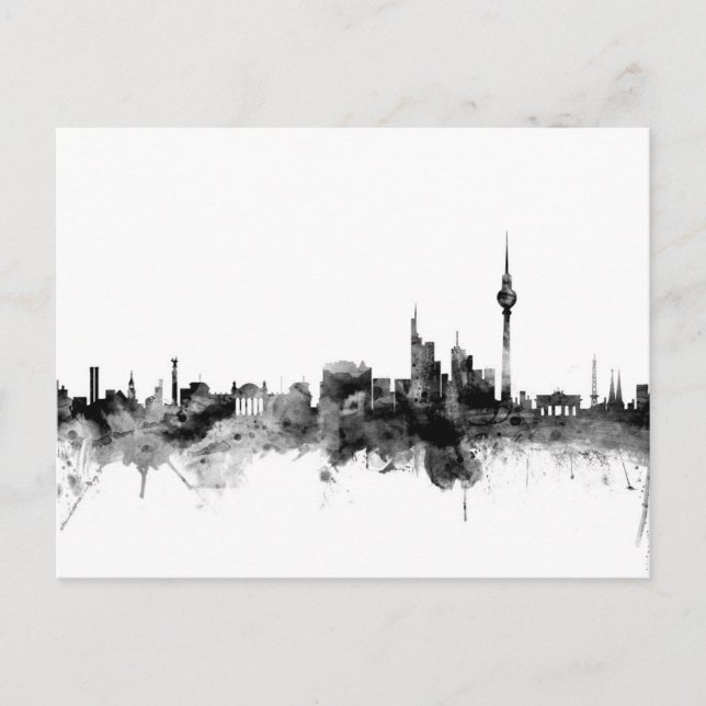 Berlin Germany Skyline Postcard (Front)