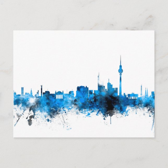 Berlin Germany Skyline Postcard (Front)