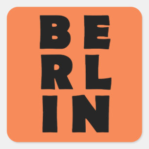 Berlin Germany Square Sticker