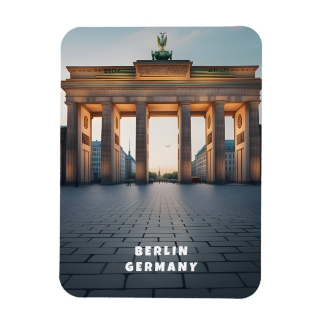 Berlin Germany travel art vintage magnet (Vertical)