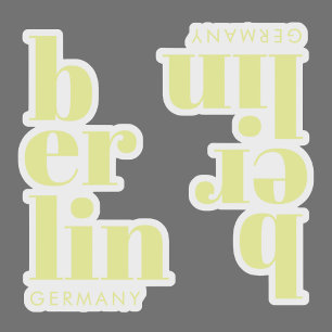 Berlin Germany typography  