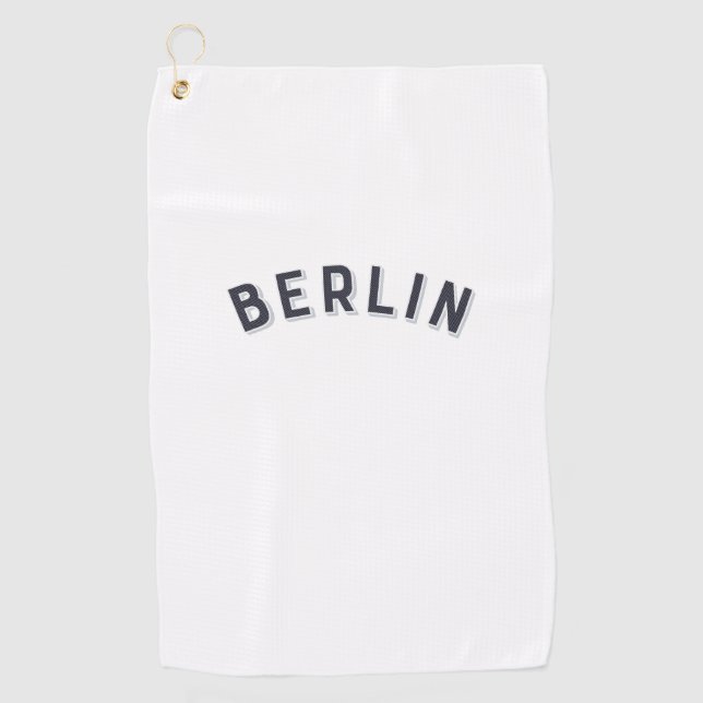 Berlin, Germany Vintage Arch Golf Towel (Front)