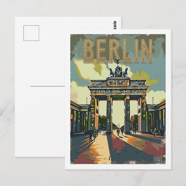 Berlin Germany Vintage Famous Travel Place Postcard (Front/Back)
