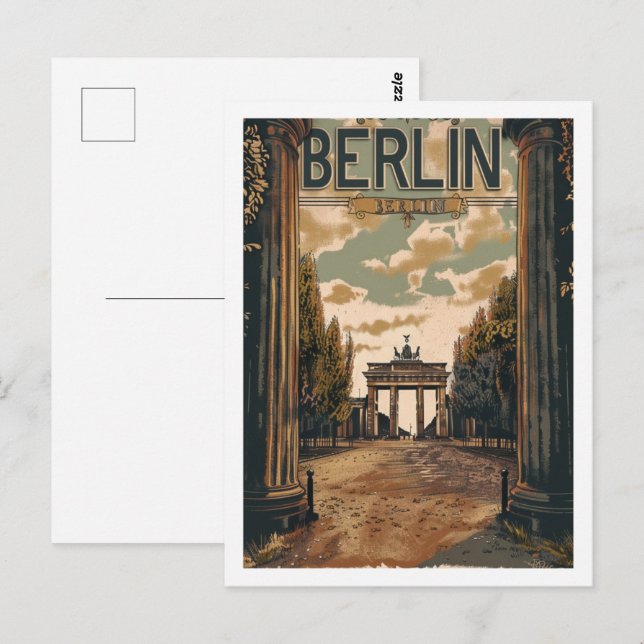 Berlin Germany Vintage Famous Travel Place Postcard (Front/Back)