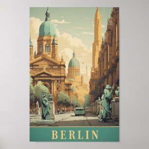 Berlin Germany Vintage Famous Travel Place Poster