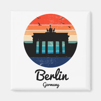 Berlin Germany Vintage Sunset Magnet