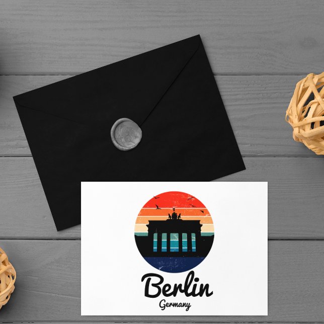 Berlin Germany Vintage Sunset  Postcard (Berlin Germany Vintage Sunset Postcard)