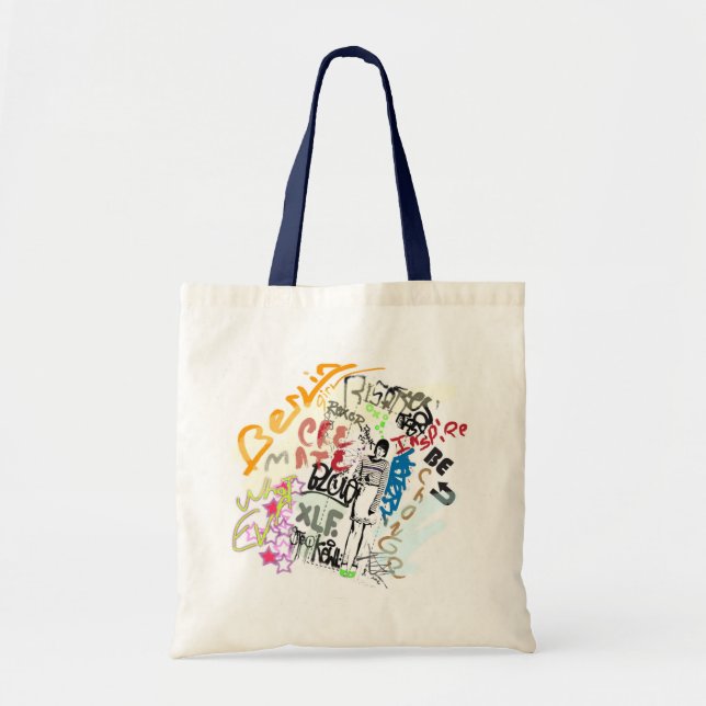 Berlin Graffiti Girl Tote Bag (Front)