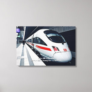 Berlin HBF Europaplat Modern Train - Add Name      Canvas Print