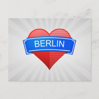 Berlin Herz Schild Postcard