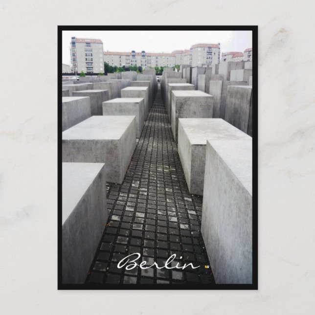 berlin holocaust memorial border postcard (Front)