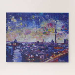 Berlin Impressive Skyline at Night Jigsaw Puzzle