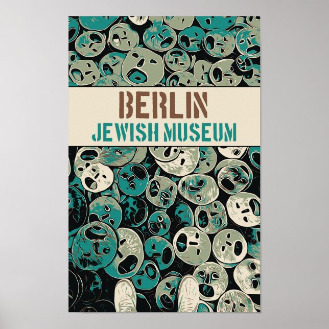 Berlin Jewish Museum illustration Germany Postcard Poster (Front)