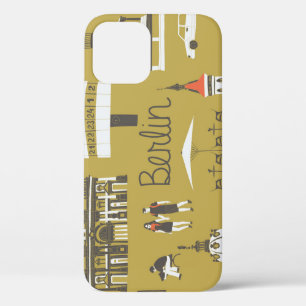 Berlin Landmarks, Monumental Illustration. iPhone 12 Case