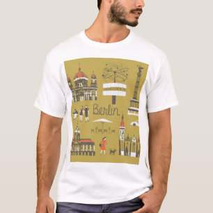Berlin Landmarks, Monumental Illustration. T-Shirt