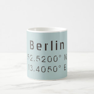 Berlin Latitude Longitude Coffee Mug