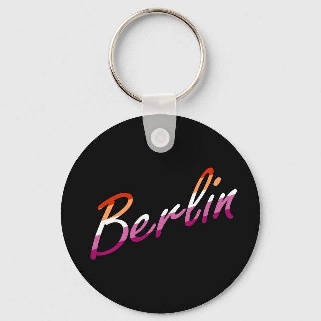 Berlin | Lesbian Pride Key Ring (Front)