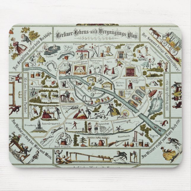 Berlin living and amusement plan mouse mat (Front)