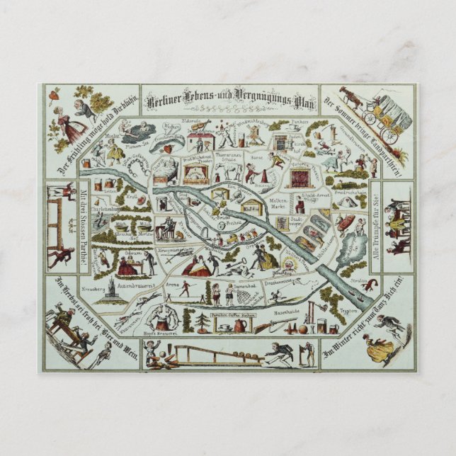 Berlin living and amusement plan postcard (Front)