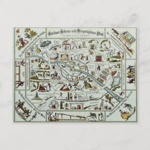Berlin living and amusement plan postcard