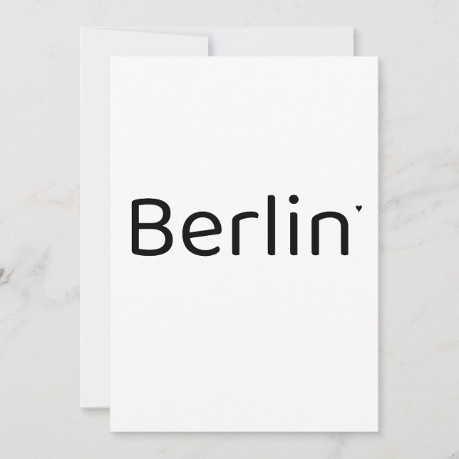Berlin - minimalistic typography card (Front)