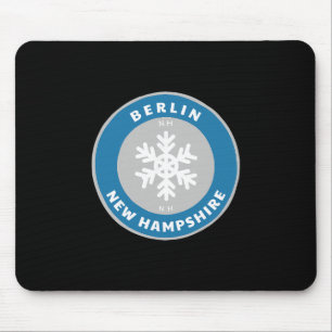 Berlin New Hampshire Ne Winter Snow Snowflake Souv Mouse Mat