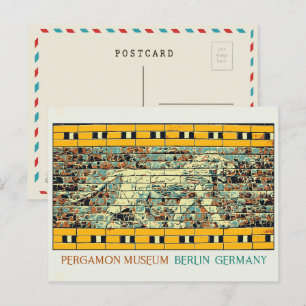 Berlin Pergamon Museum illustration Germany Postca Postcard