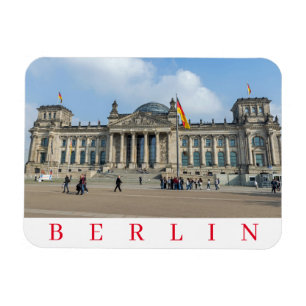 Berlin Reichstag and German flag fridge magnet